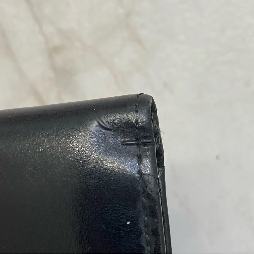 Christian Dior black leather mens wallet